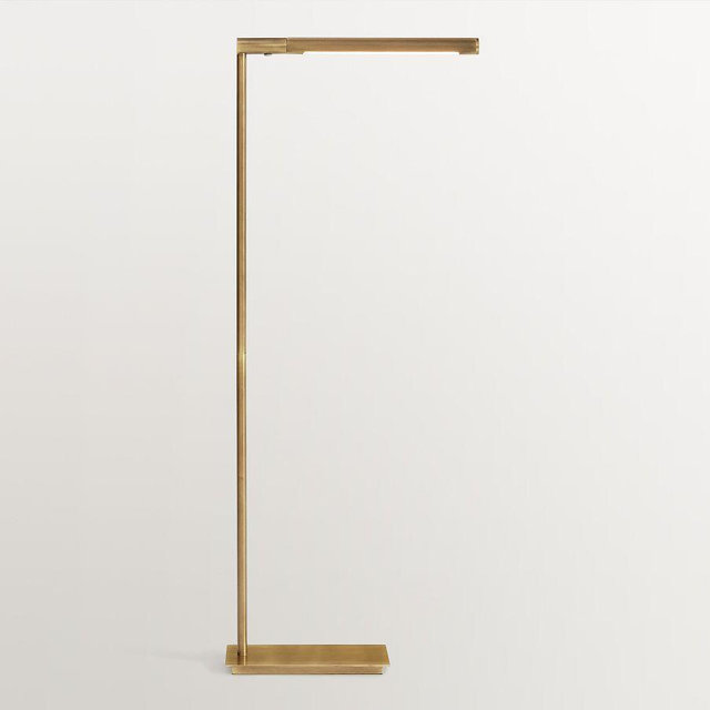 Lawrence Metal Task Floor Lamp, Vintage Brass