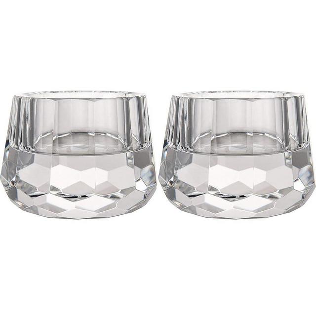 Donoucls Crystal Votive Tealight Holders Home Decorations for Christmas Wedding Table 2.5" Diameter x 1.8" High Set of 2