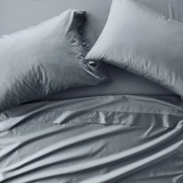 Queen 600 Thread Count Sateen Sheet Set Mineral Blue - Casaluna™
