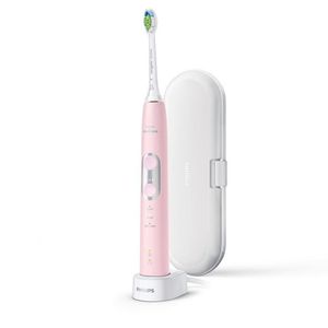 Philips Sonicare ProtectiveClean 6100 Whitening Rechargeable electric toothbrush with pressure sensor and intensity settings, Pastel Pink HX6876/21