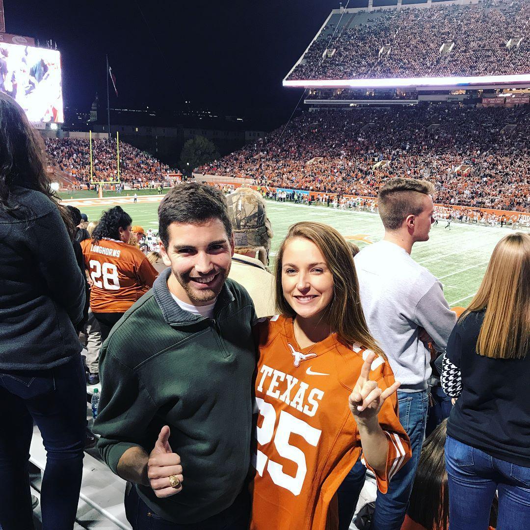 Our first Longhorn football game at DKR