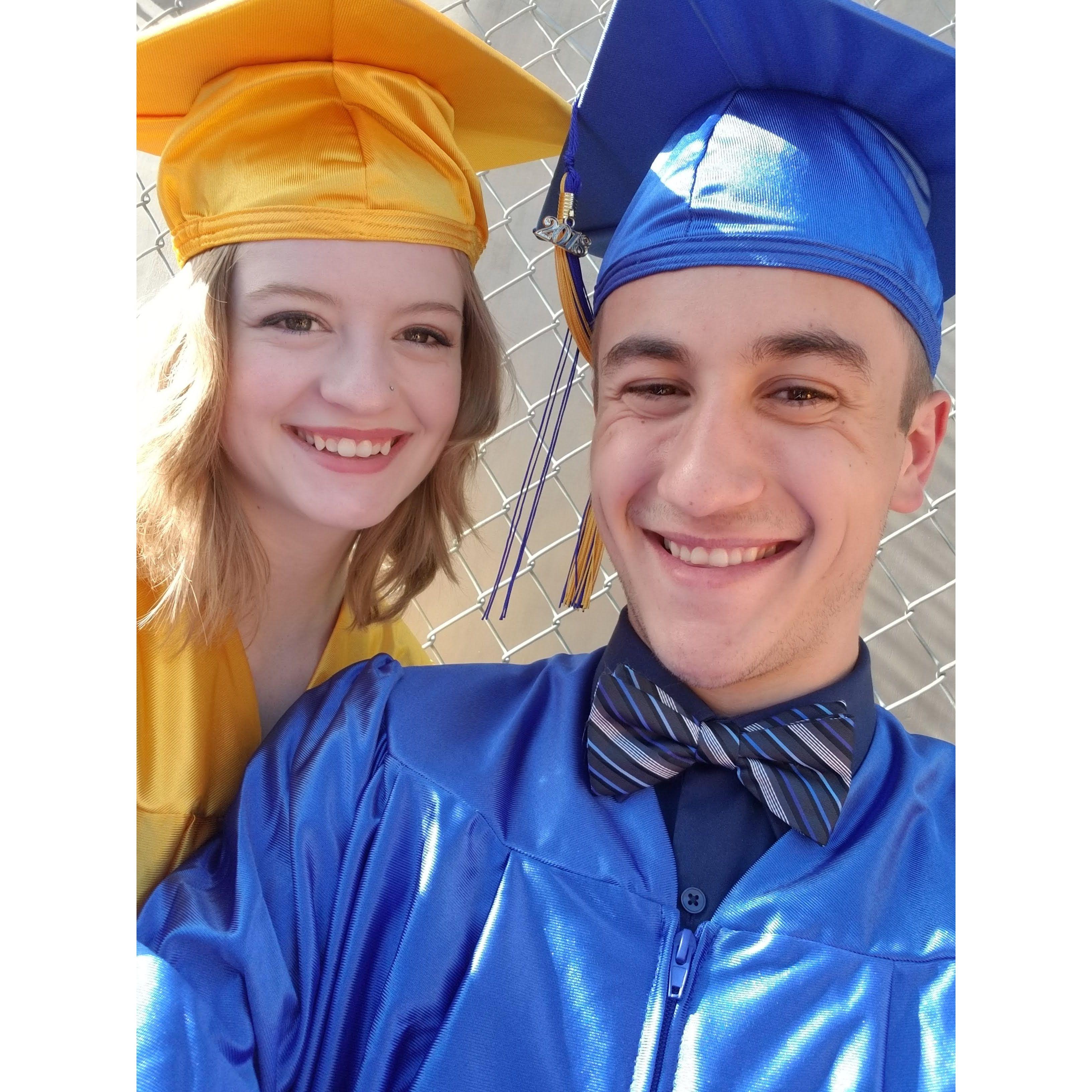 Their graduation was the last one to take place during morning hours in Arizona because of the heat. Families crowded to get shade in the stadium but students were stuck out in the sun on the field.