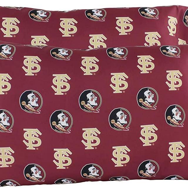 College Covers Florida State Seminoles Pillowcase Pair - King - Solid (Includes 2 King Pillowcases)