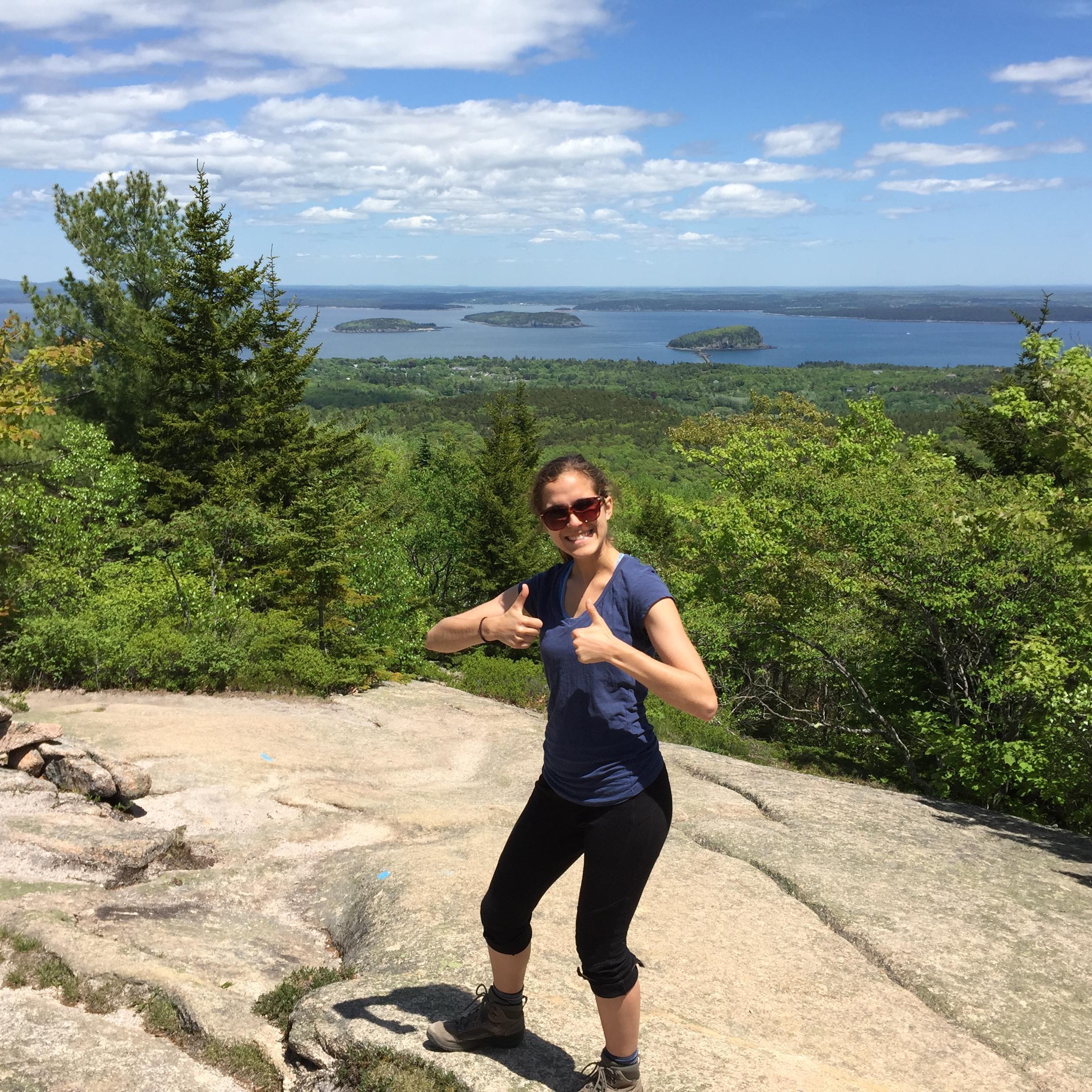 Rachel was very happy to be at the top