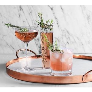 Marble and Copper 19" X 16" Serve Tray