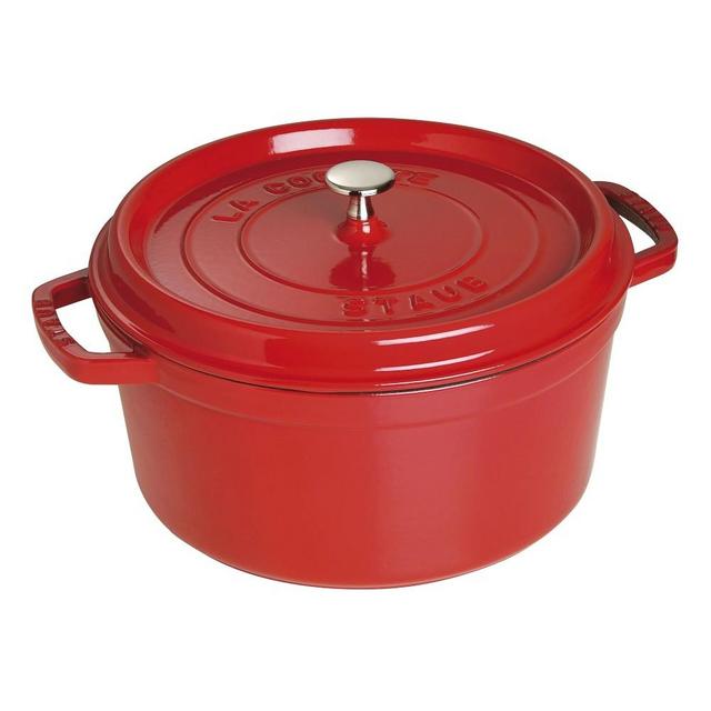 Staub Enameled Cast Iron Round Dutch Oven, 9-Qt., Cherry