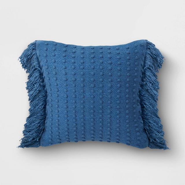 Outdoor Throw Pillow Textured Stripe Blue - Threshold™