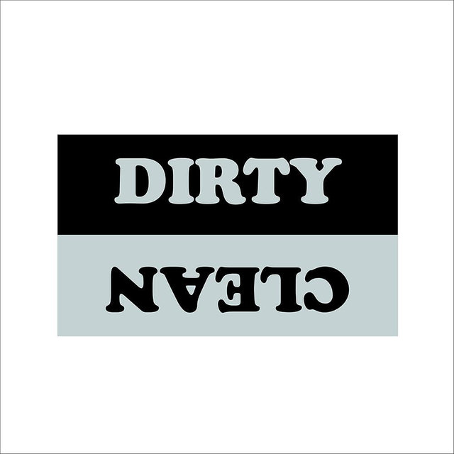 Dishwasher Magnet Clean Dirty Sign - Strongest Magnet Waterproof Sign - Black and White Refrigerator Magnets - 2 x 3.5 Inch, Suitable for All Dishwashers!