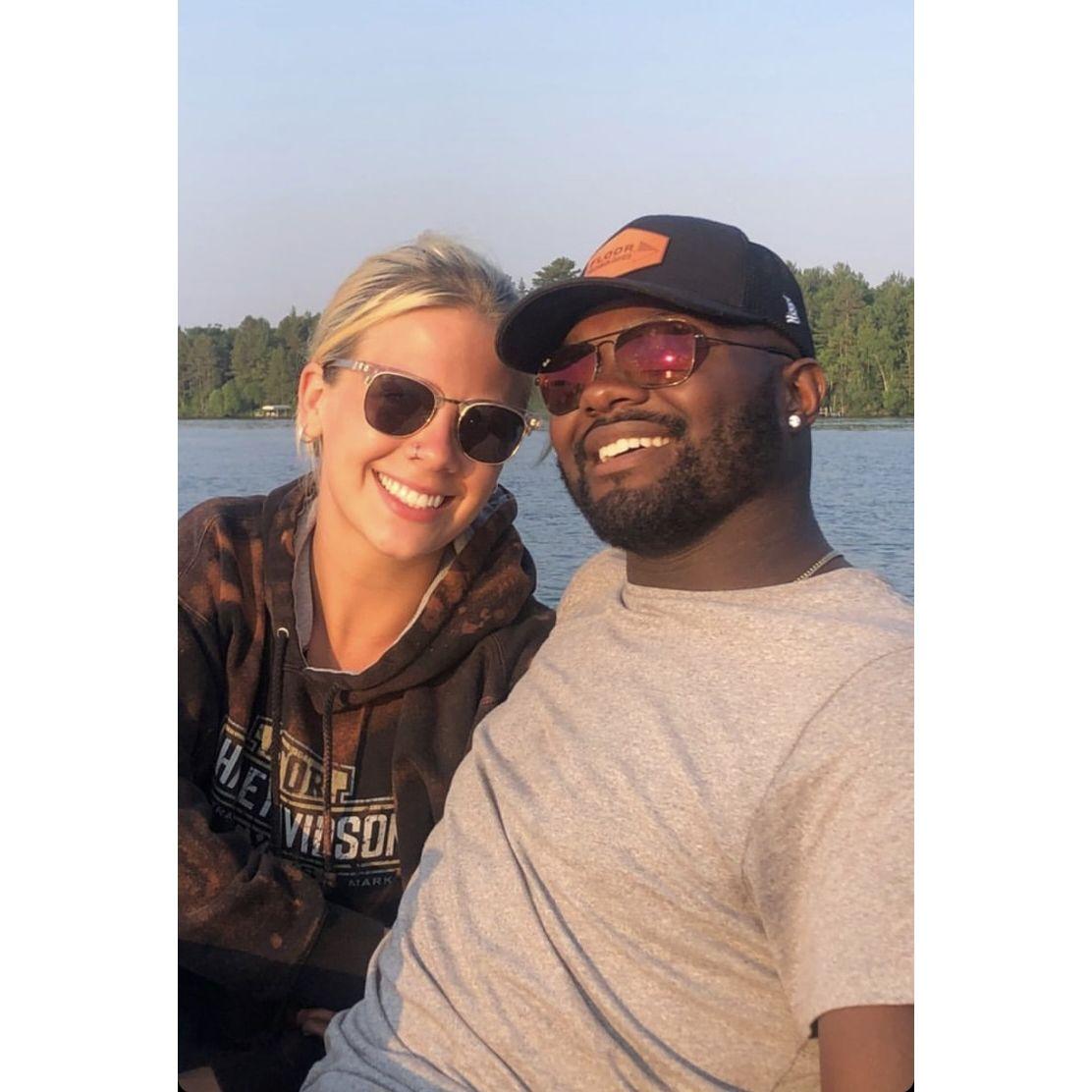 pontoon ride at the cabin