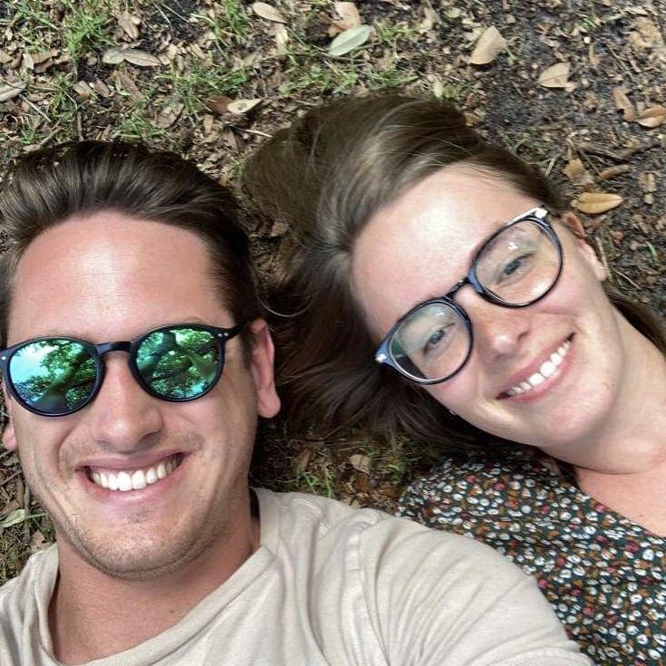 Sam and Justin in a corner park in Savannah, GA (May 2021).