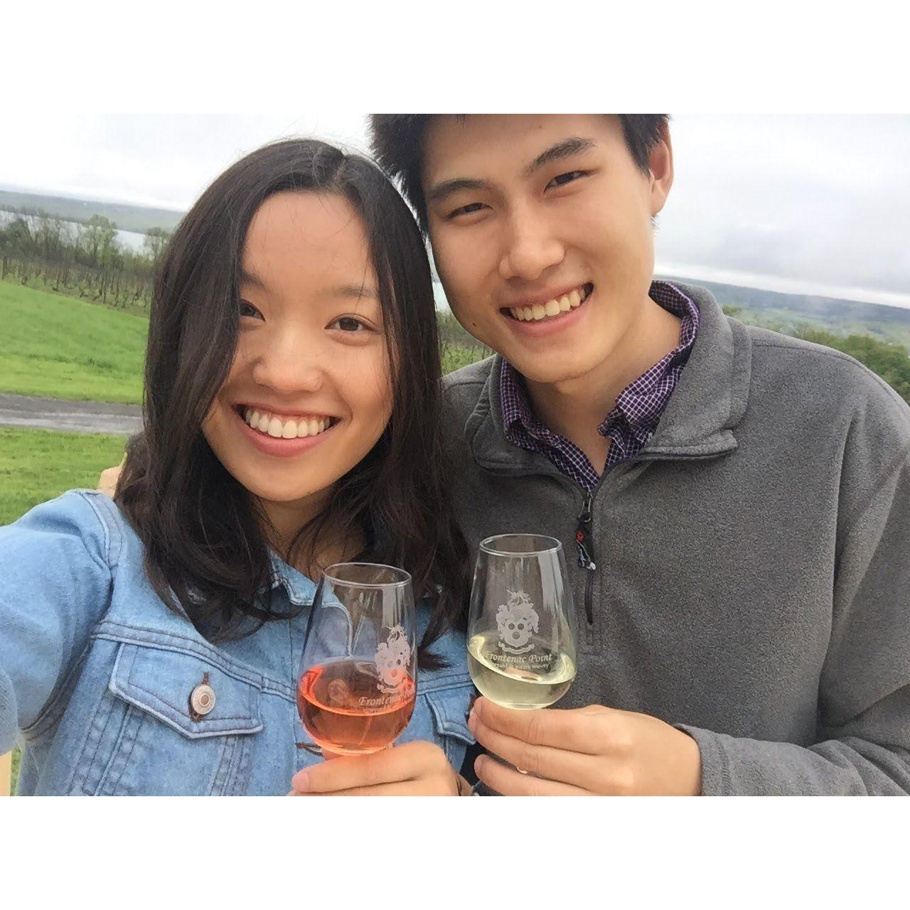 This was from a wine tour back in college- we were babies!