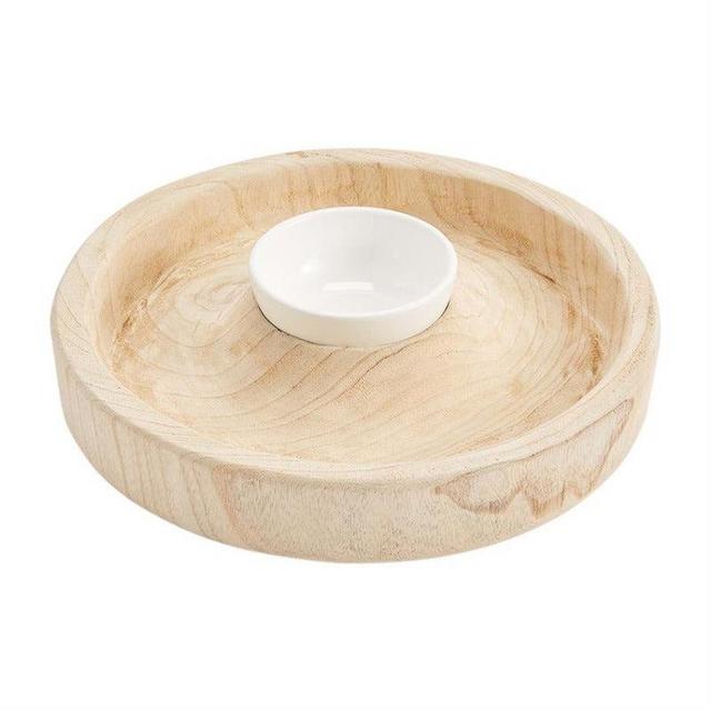 Paulownia Chip & Dip Set