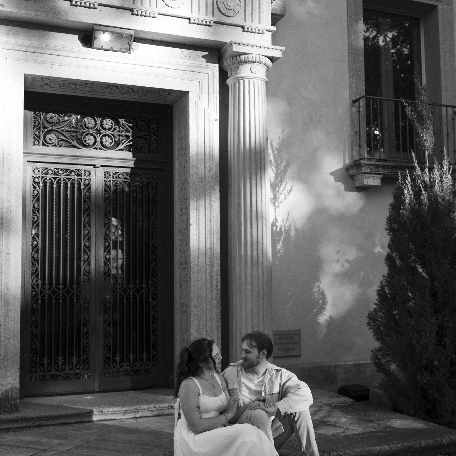 Engagement photos at the Philbrook November 2025