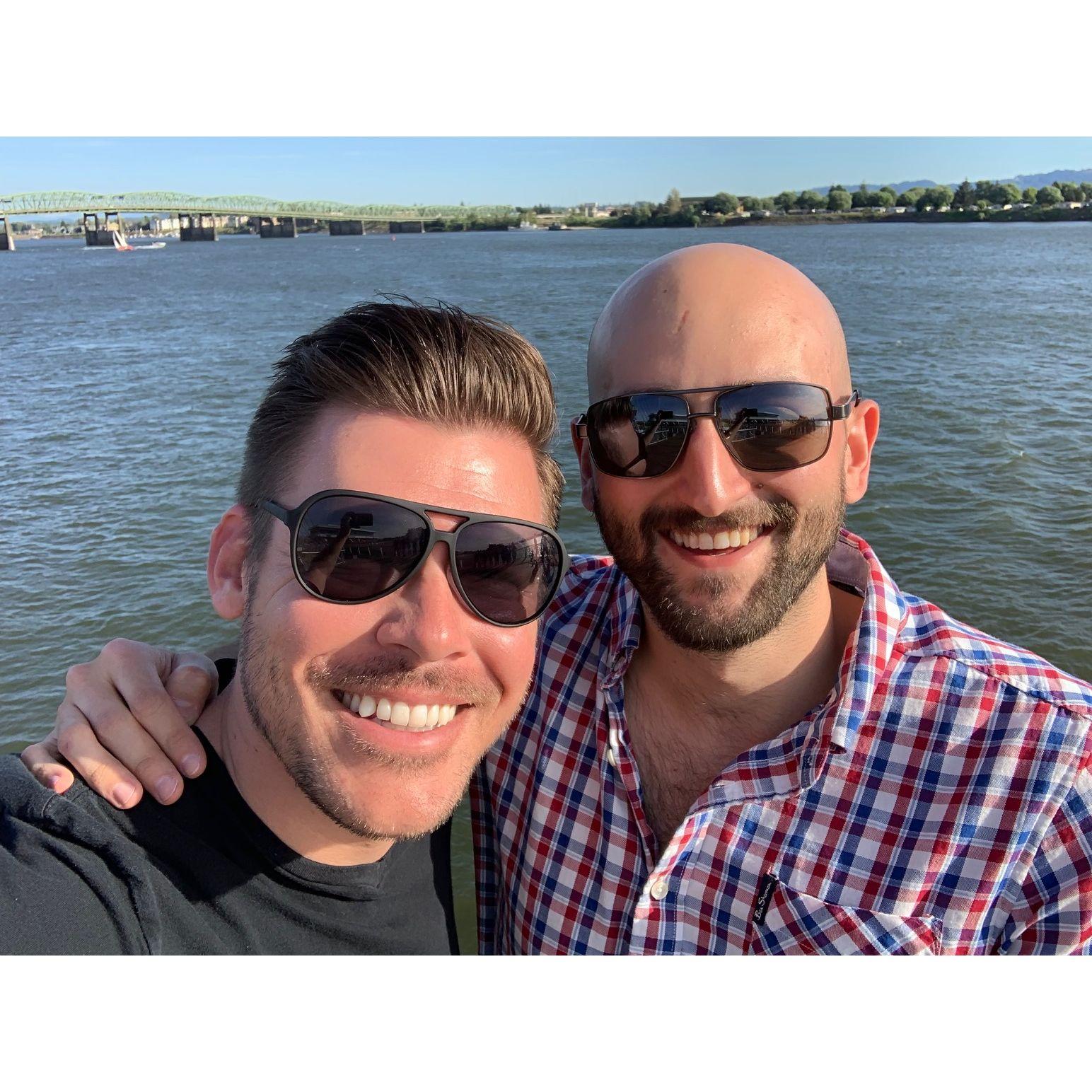 Our first photo together - Vancouver Waterfront 2019