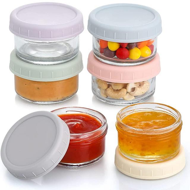 VITEVER 8 Pack Glass Baby Food Storage Containers, 4 oz Baby Food Jars with  Plastic Lids, Small Baby Food Maker, Reusable Infant Freezer Container
