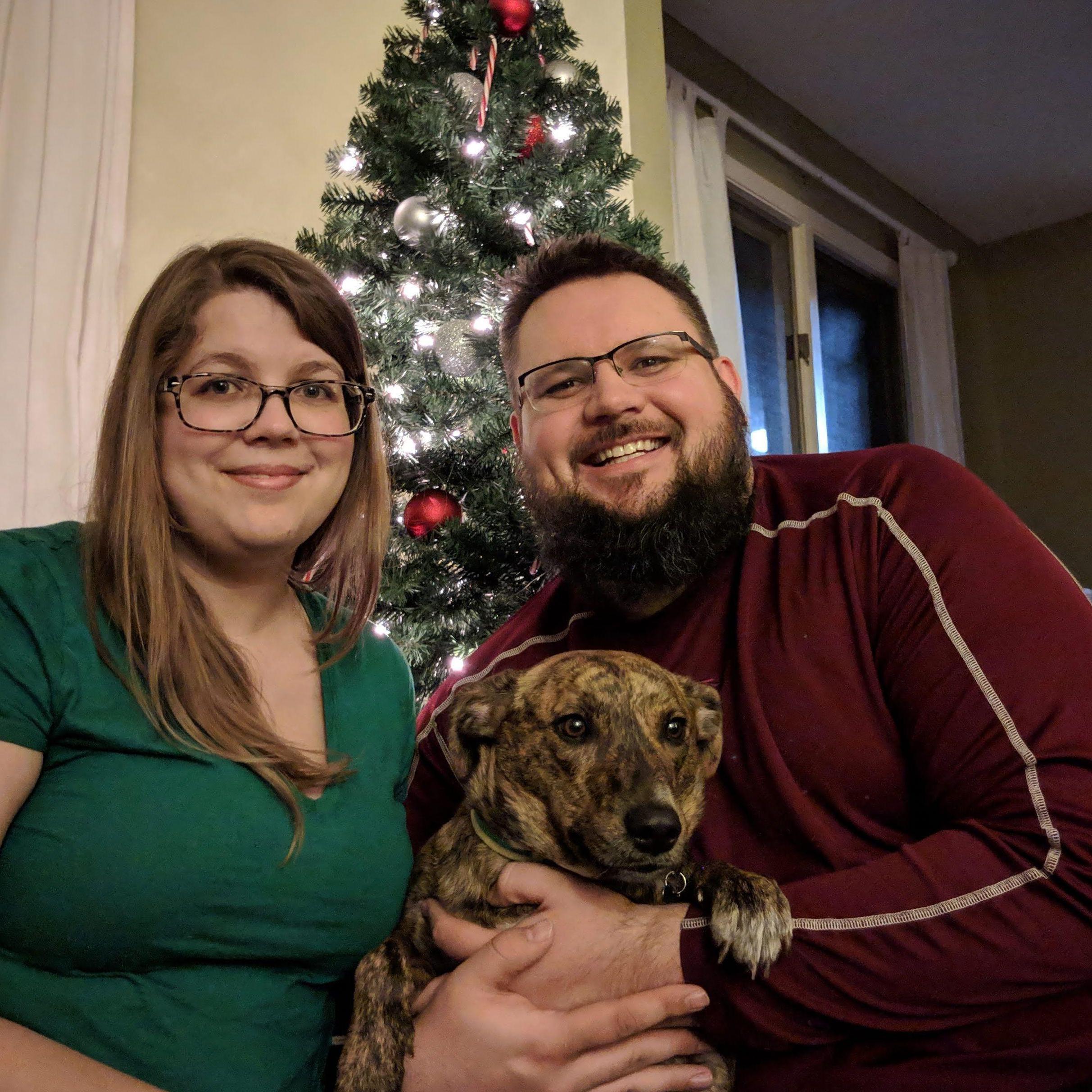 Christmas portrait 2018 with Tippy