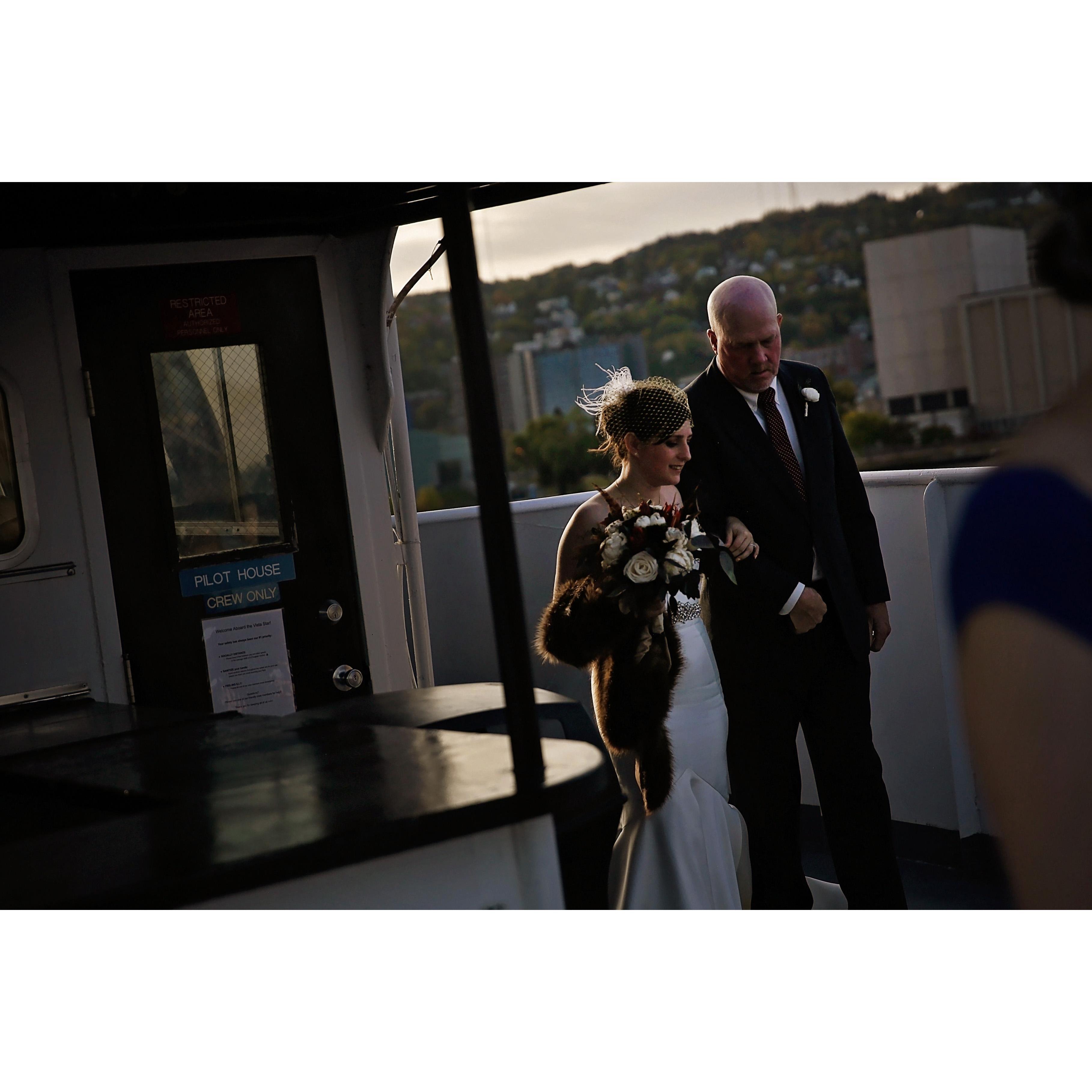 Ken & I walking down the short aisle.