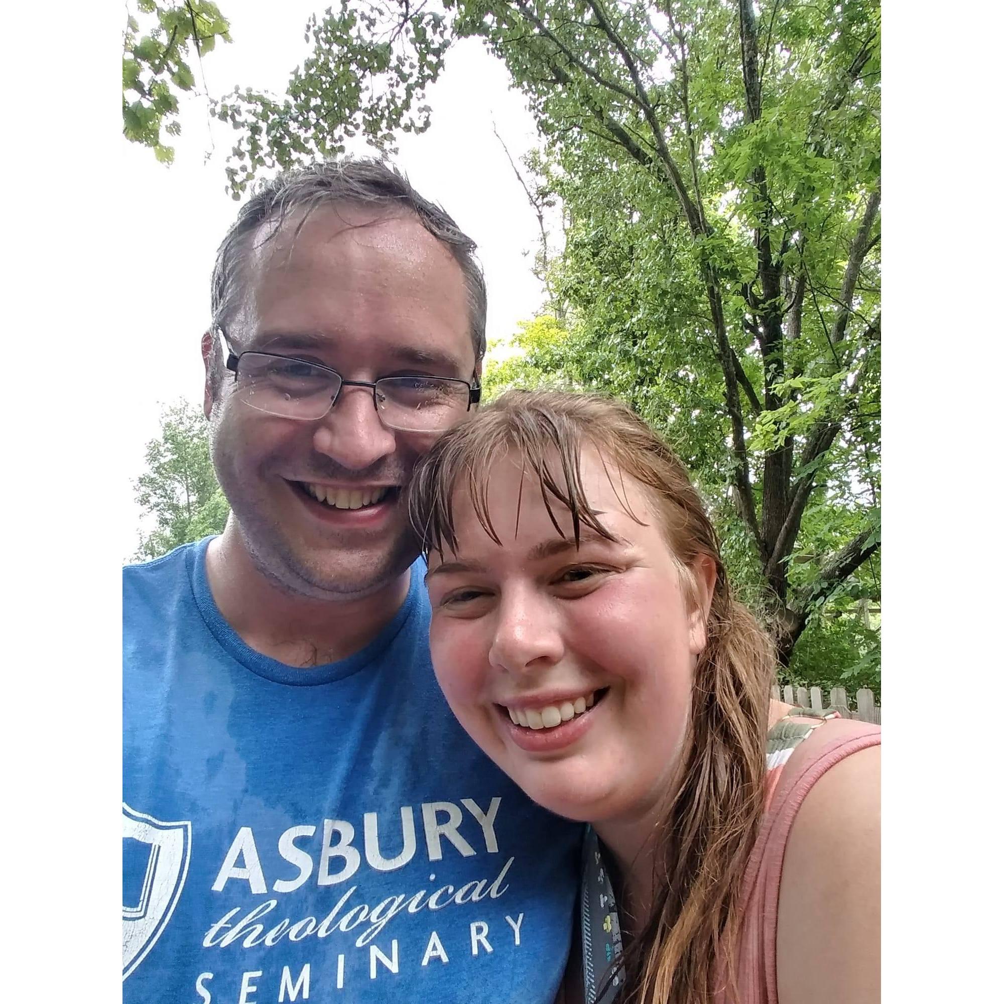 One of our first dates during the summer 2021; we road the rollercoasters and water rides as King's Island