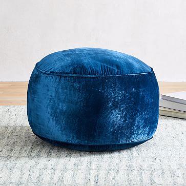Lush Velvet Pouf - Round