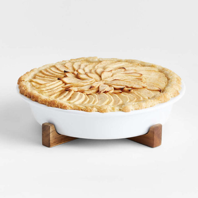 Crate & Barrel Oven-to-Table Pie Dish with Trivet