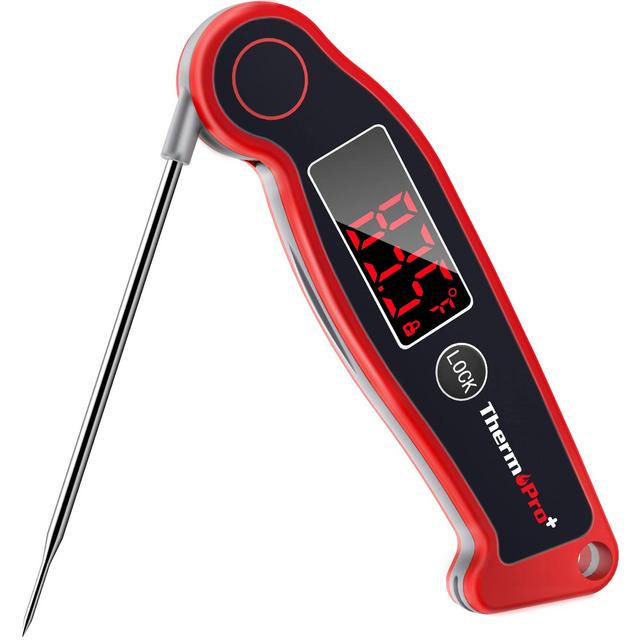 ThermoPro TP19 Waterproof Digital Meat Thermometer for Grilling with Ambidextrous Backlit Thermocouple Instant Read Thermometer Kitchen Cooking Food Thermometer for Candy Water Oil BBQ Grill Smoker