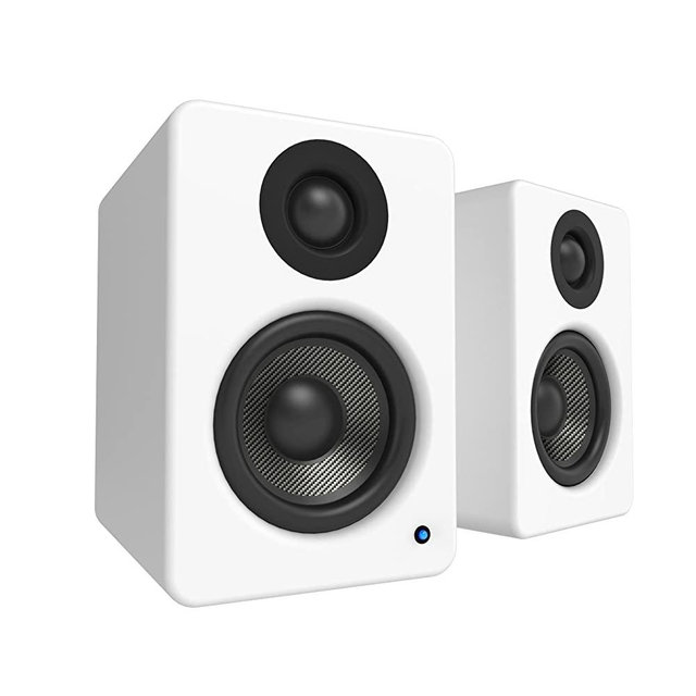 Kanto 2 Channel Powered PC Gaming Desktop Speakers – 3" Composite Drivers 3/4" Silk Dome Tweeter – Class D Amplifier - 100 Watts - Built-in USB DAC - Subwoofer Output - YU2MW (Matte White)