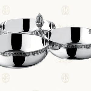 Christofle Silver Plated 3 Bowl Server