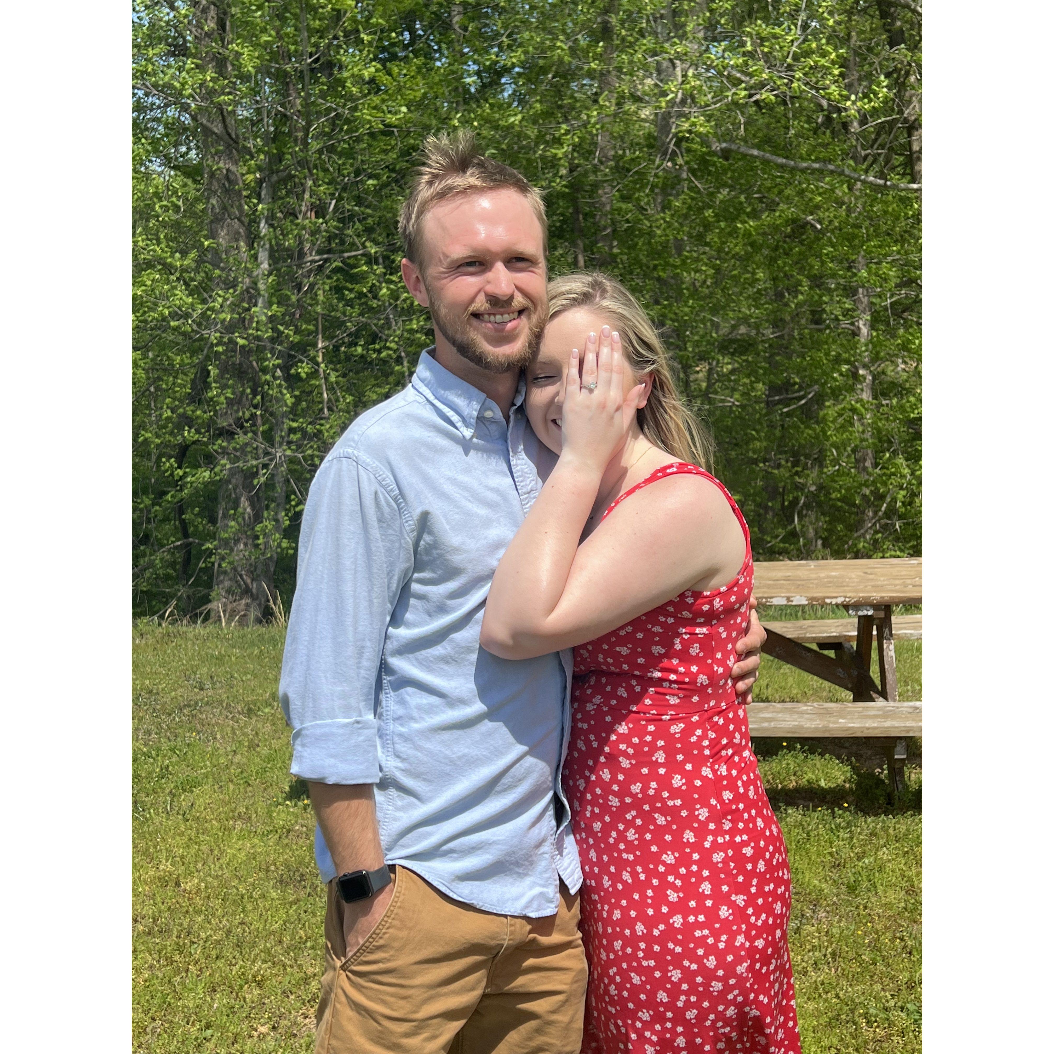 A candid taken by our friends during the proposal!