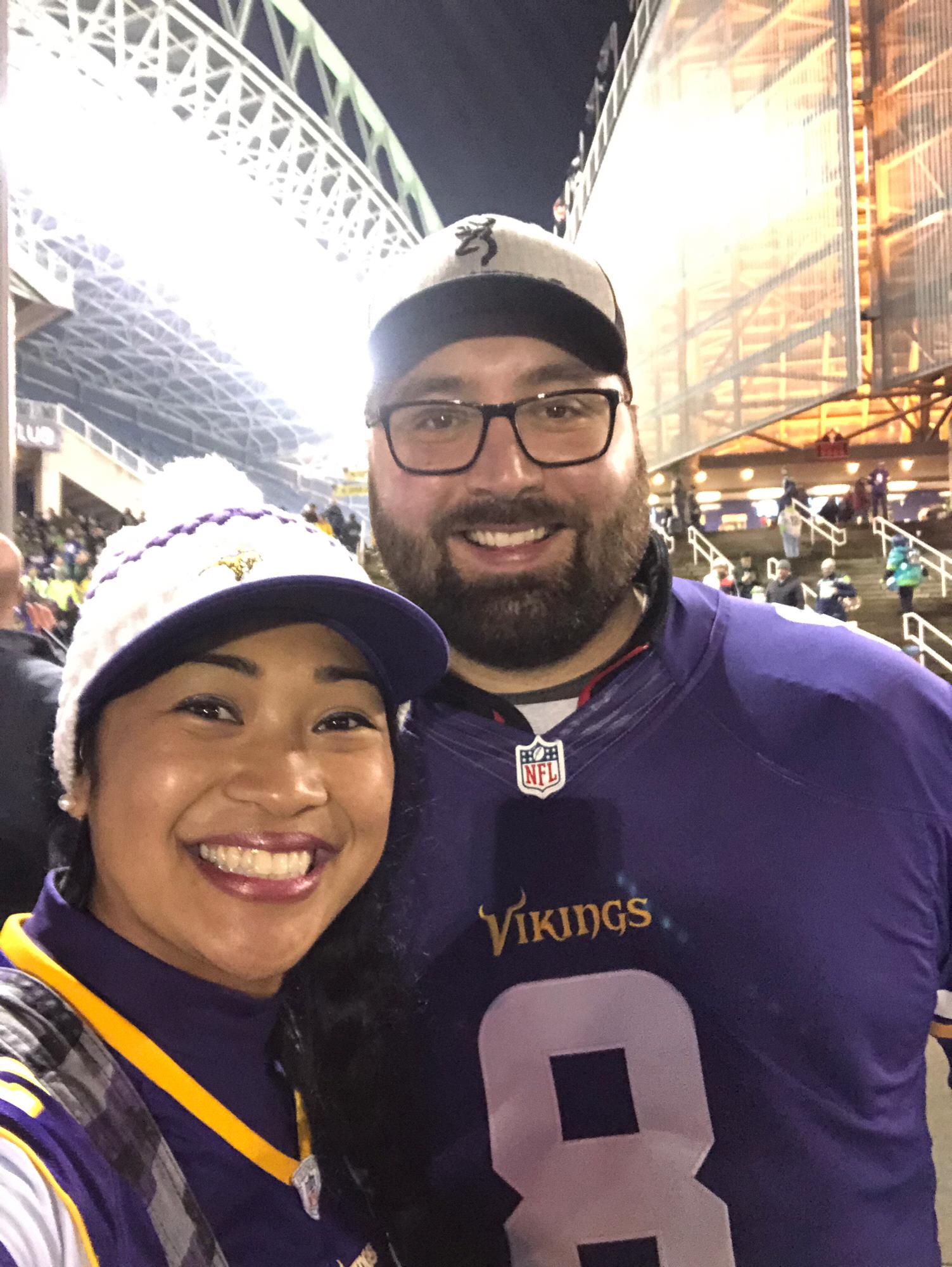 After getting engaged on the Great Wheel at Pier 57 we went to the Vikings Vs. Seattle football game. Vikings didn’t win sadly but we had a blast at the stadium.