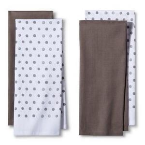 4pk Gray&nbspShapes&nbspKitchen Towel  - Room Essentials™