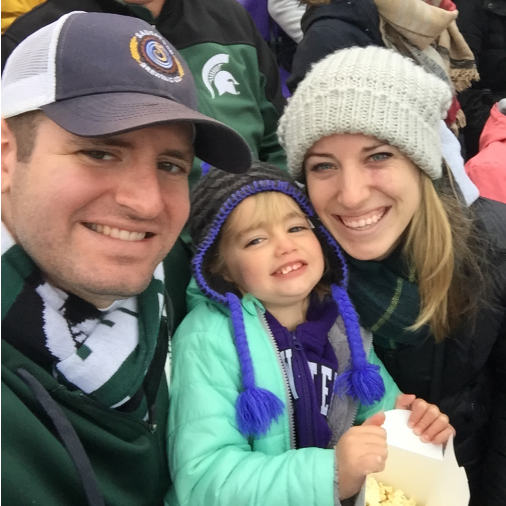 First MSU game for Emily - Fall 2017