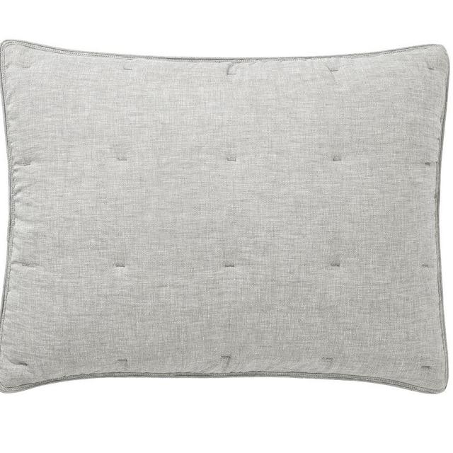 Belgian Flax Linen Comforter Standard Shams, Set of 2 Flagstone