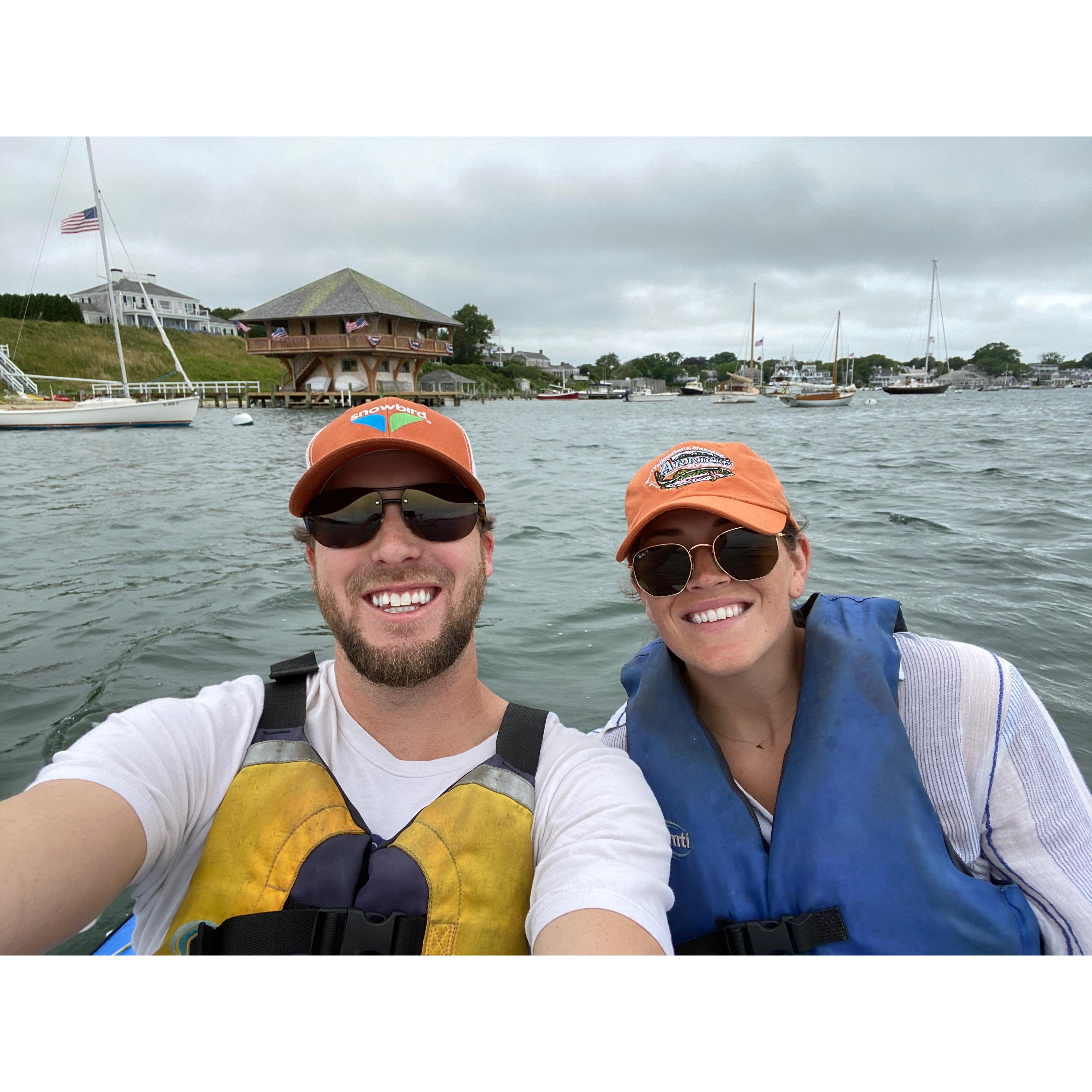 Kayaking through Edgartown harbor