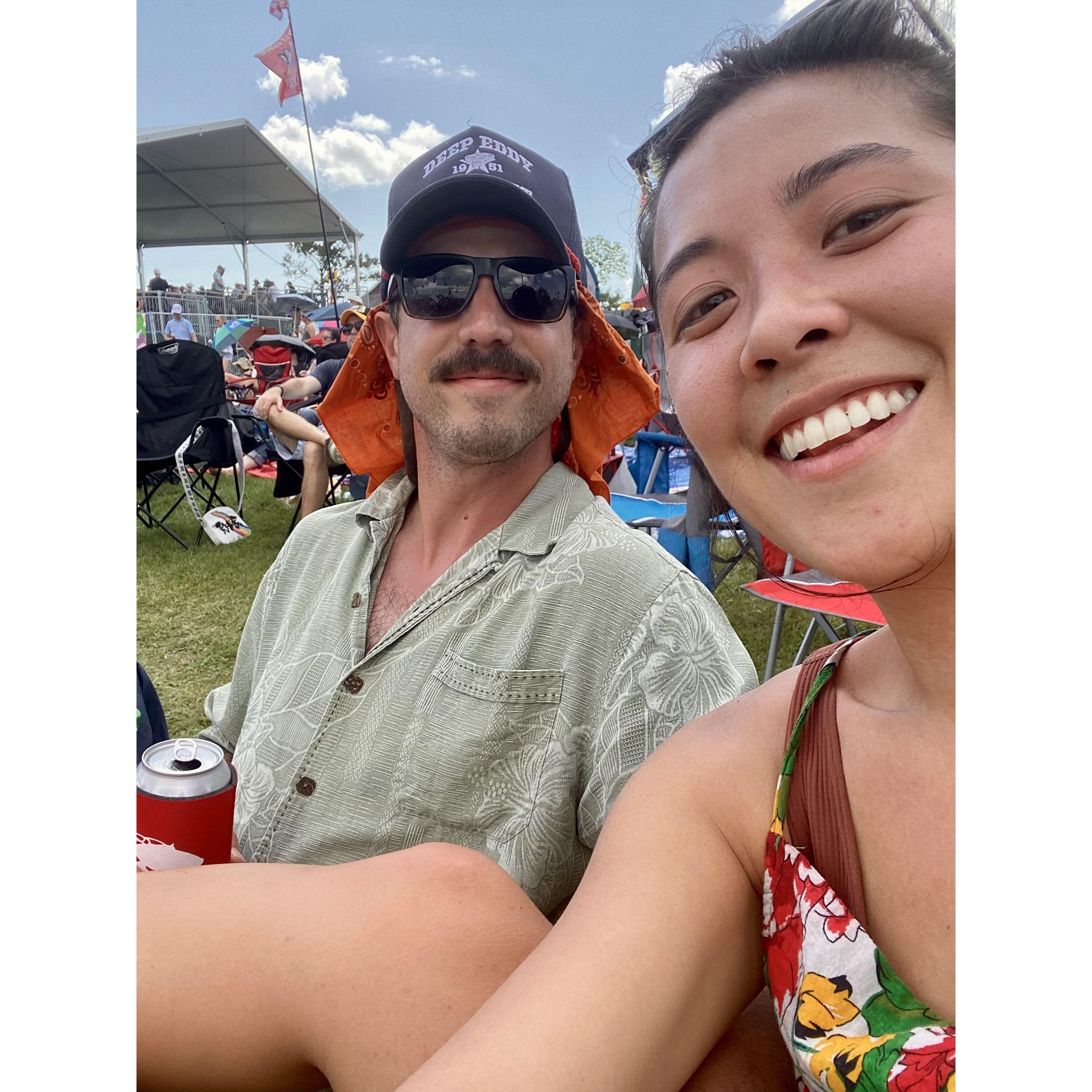 April, '22 -- our first Jazz Fest in New Orleans together!