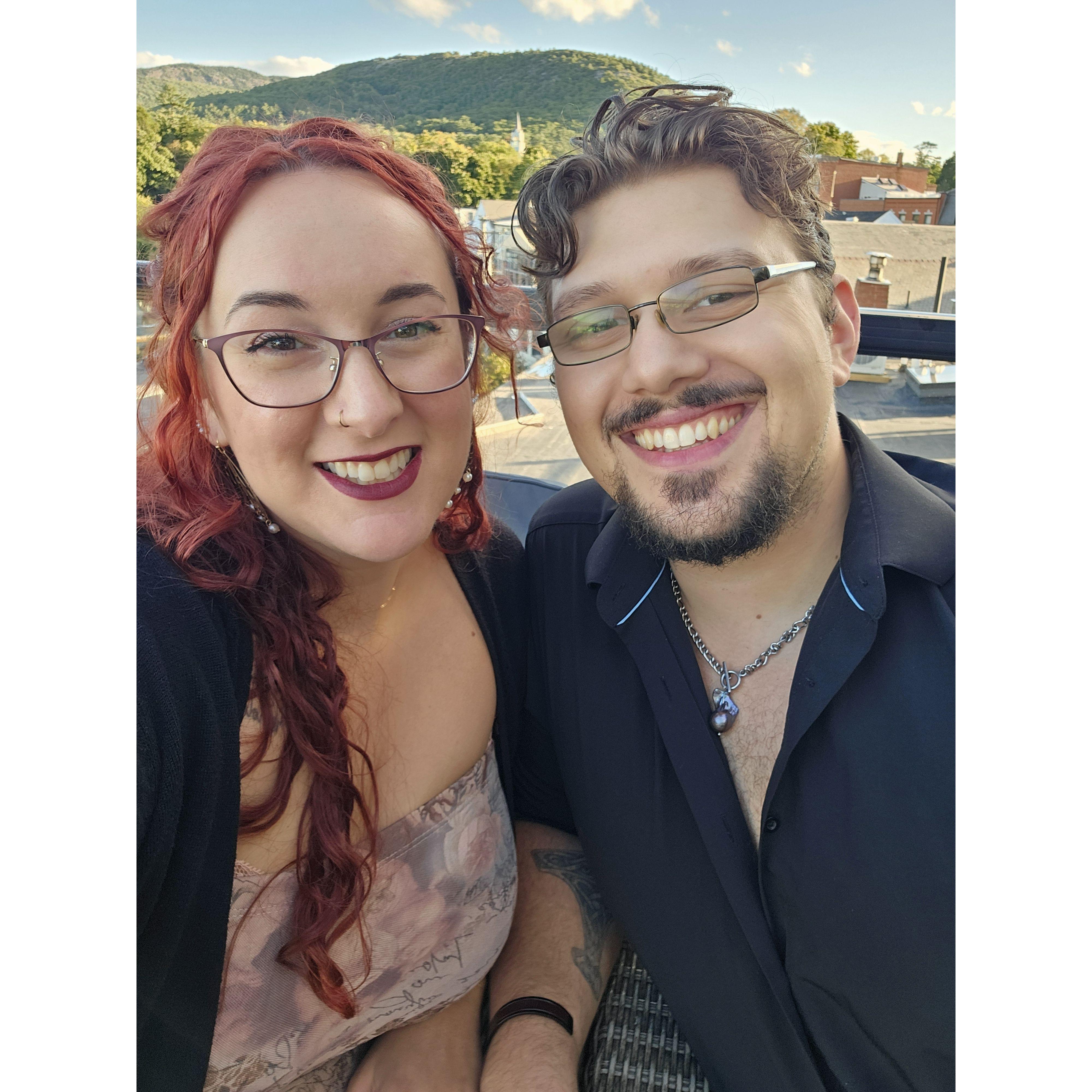 The couple celebrates their 5 year anniversary in, you guessed it, Camden, Maine.