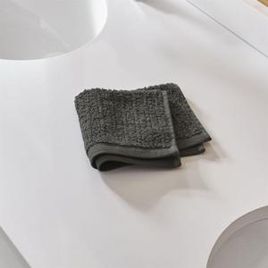 Ribbed Graphite Washcloth