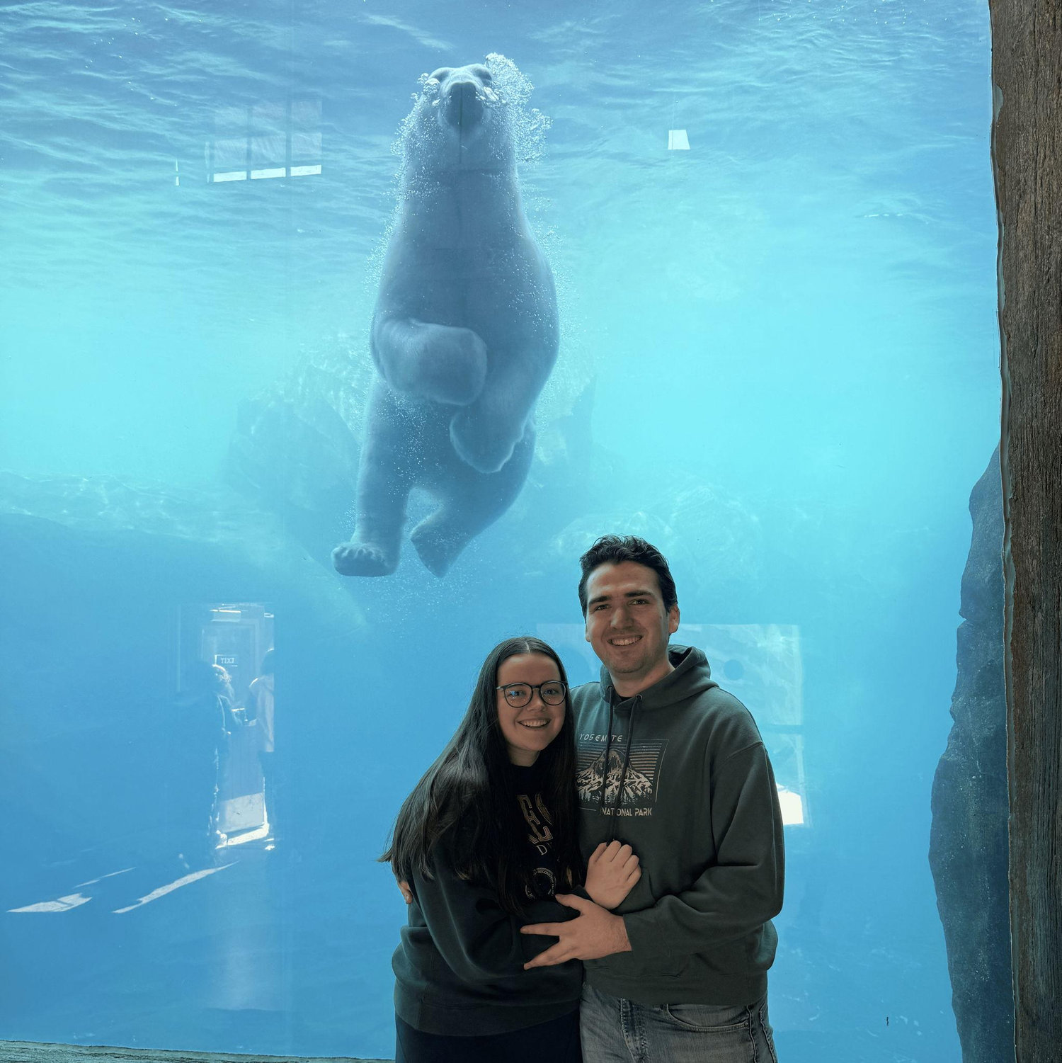 Yes the polar bear on our save the date was real here is proof from the Louisville Zoo