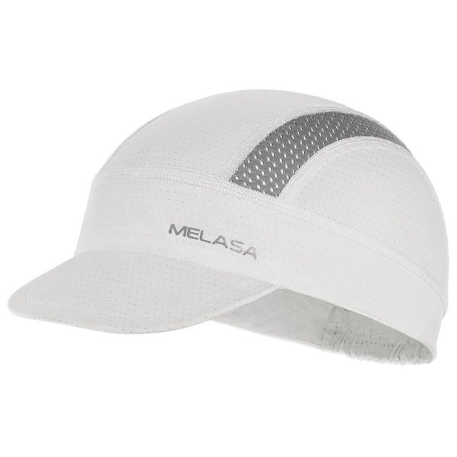 MELASA Cycling Cap, Cooling Skull Cap Helmet Liner with Sun Visor, Sun Protection Running Bike Cap for Men Women Under Helmet