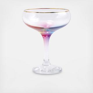 Rainbow Coupe Champagne Glass, Set of 4