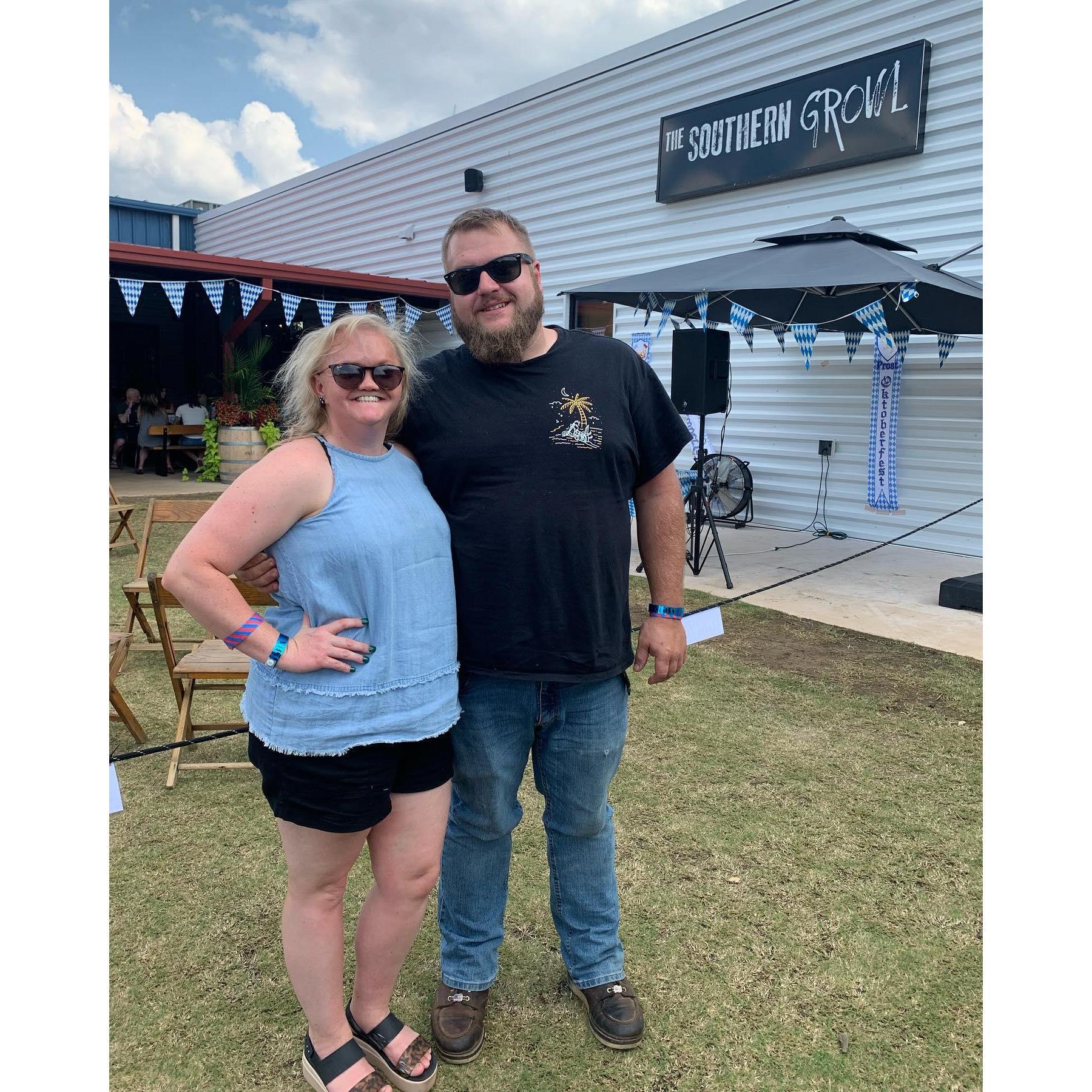 Max and I love a good Oktoberfest! This one was at one of my favorite breweries in SC!
