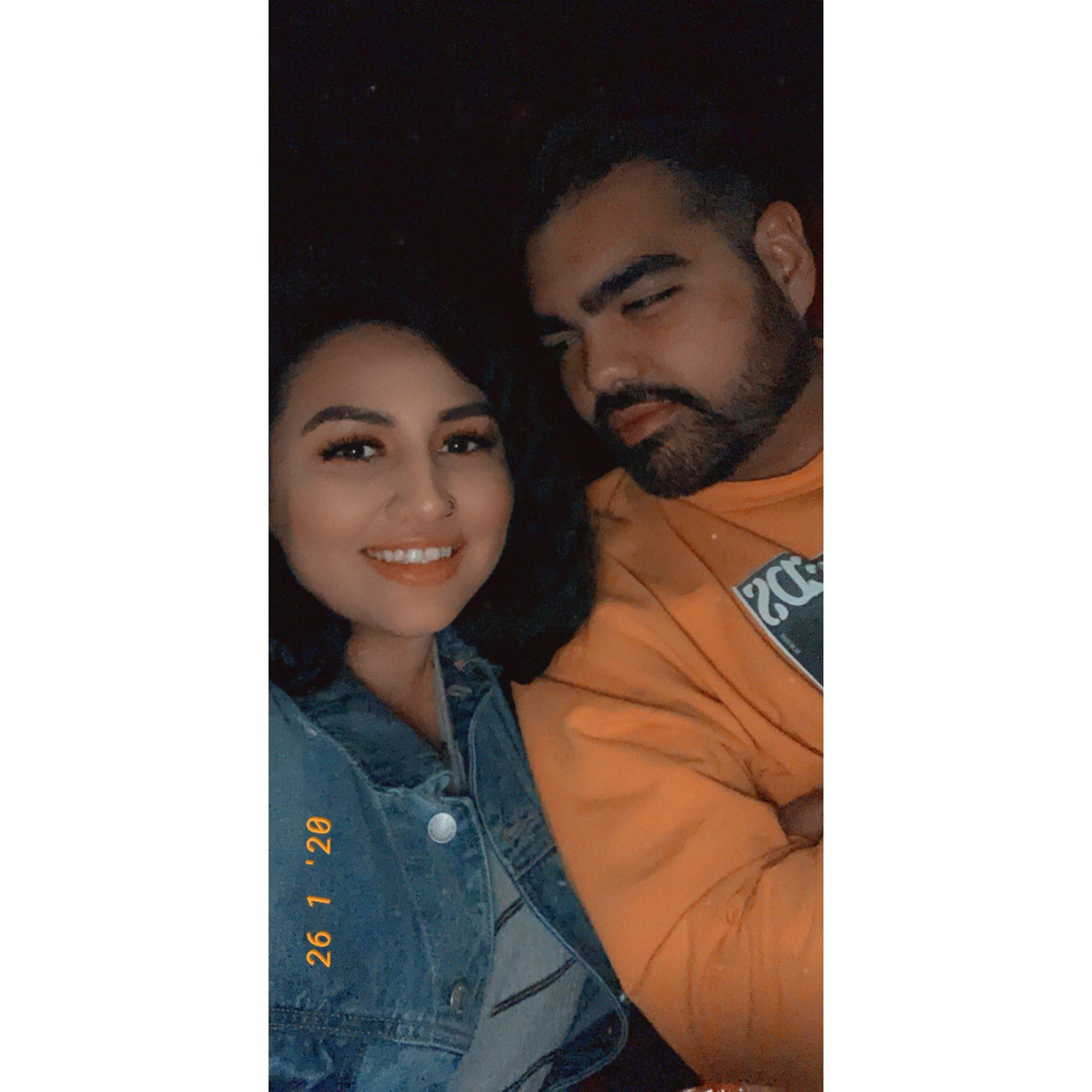 Our first date to the movies.