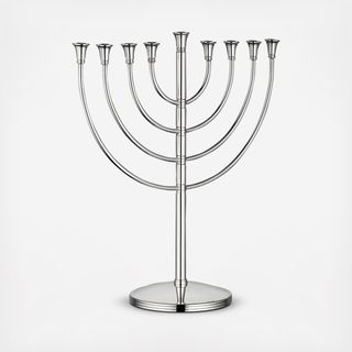Silver-Plated Hanukkah Menorah