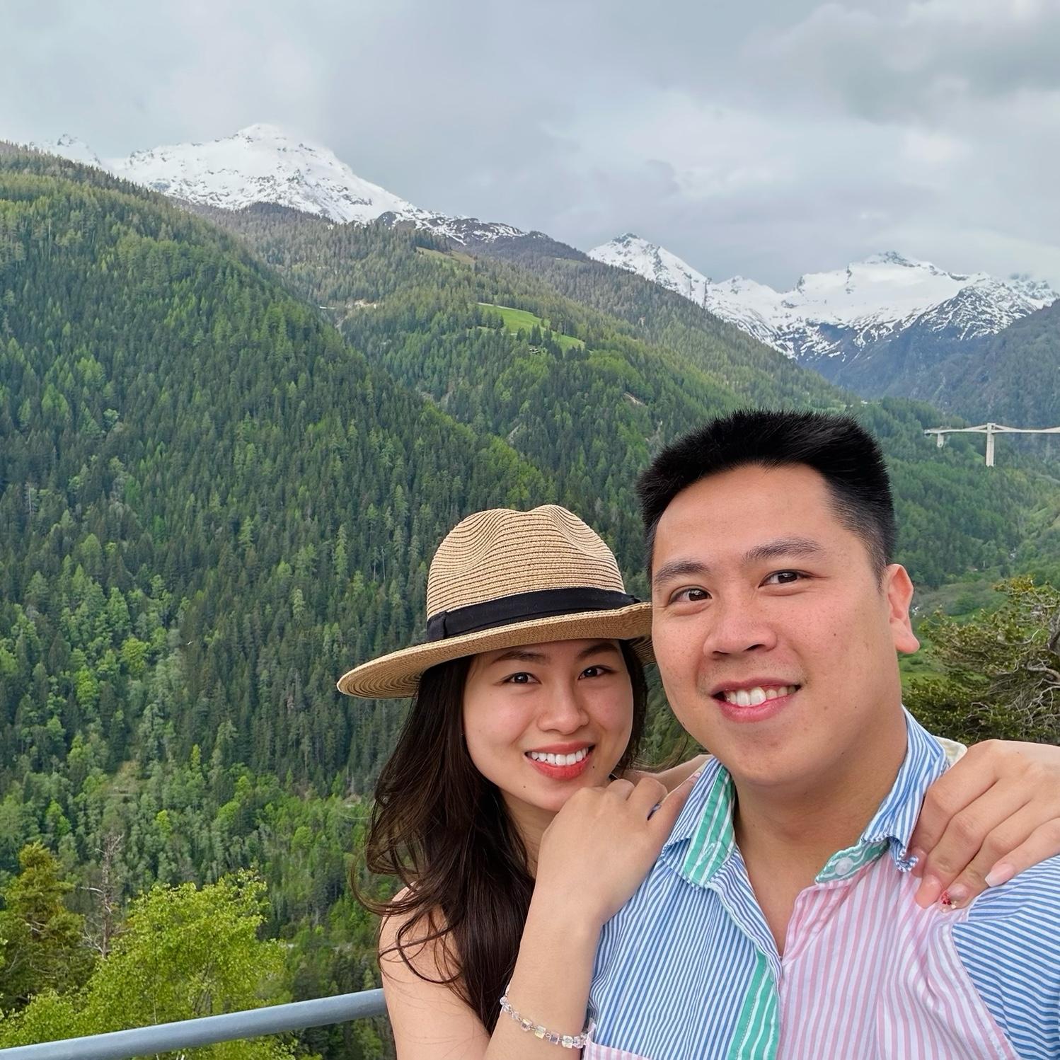 Snow-covered mountains & a heart full of you.