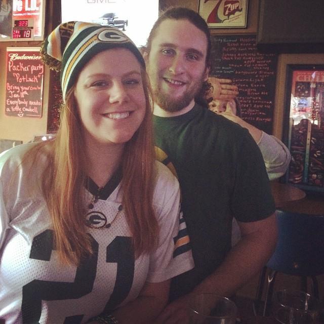 First day as boyfriend and girlfriend! January 17, 2015.
Also the Packers lost this game.