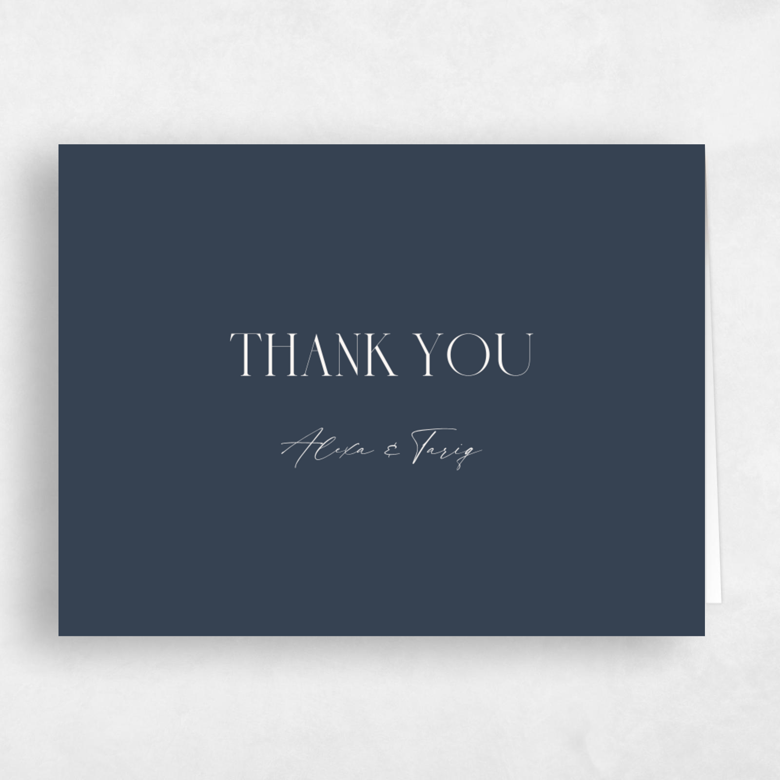 Roberts Landscape | Grayed Navy | Zola Thank You Cards
