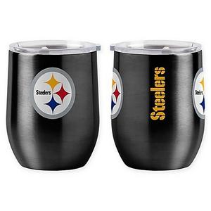 NFL Pittsburgh Steelers 16 oz. Stainless Steel Curved Ultra Tumbler Wine Glass
