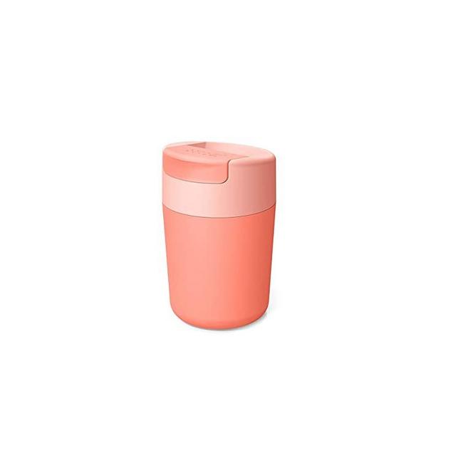 Joseph Joseph Sipp™ Travel Coffee Mug with Flip-top Cap - 340 ml (12 fl. oz) - Coral