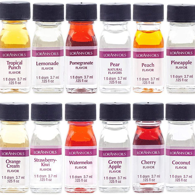 LorAnn Super Strength Pack #2 of 12 Fruity & more Flavors in 1 dram bottles (.0125 fl oz - 3.7ml) bottles