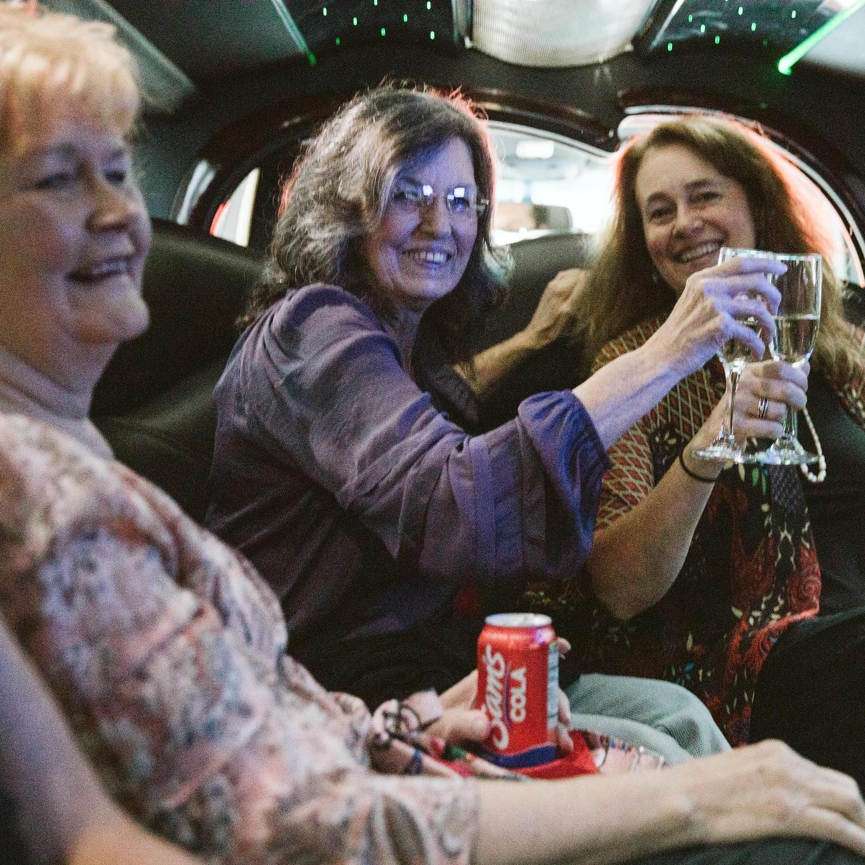 Pre-Ceremony Toast in Limo