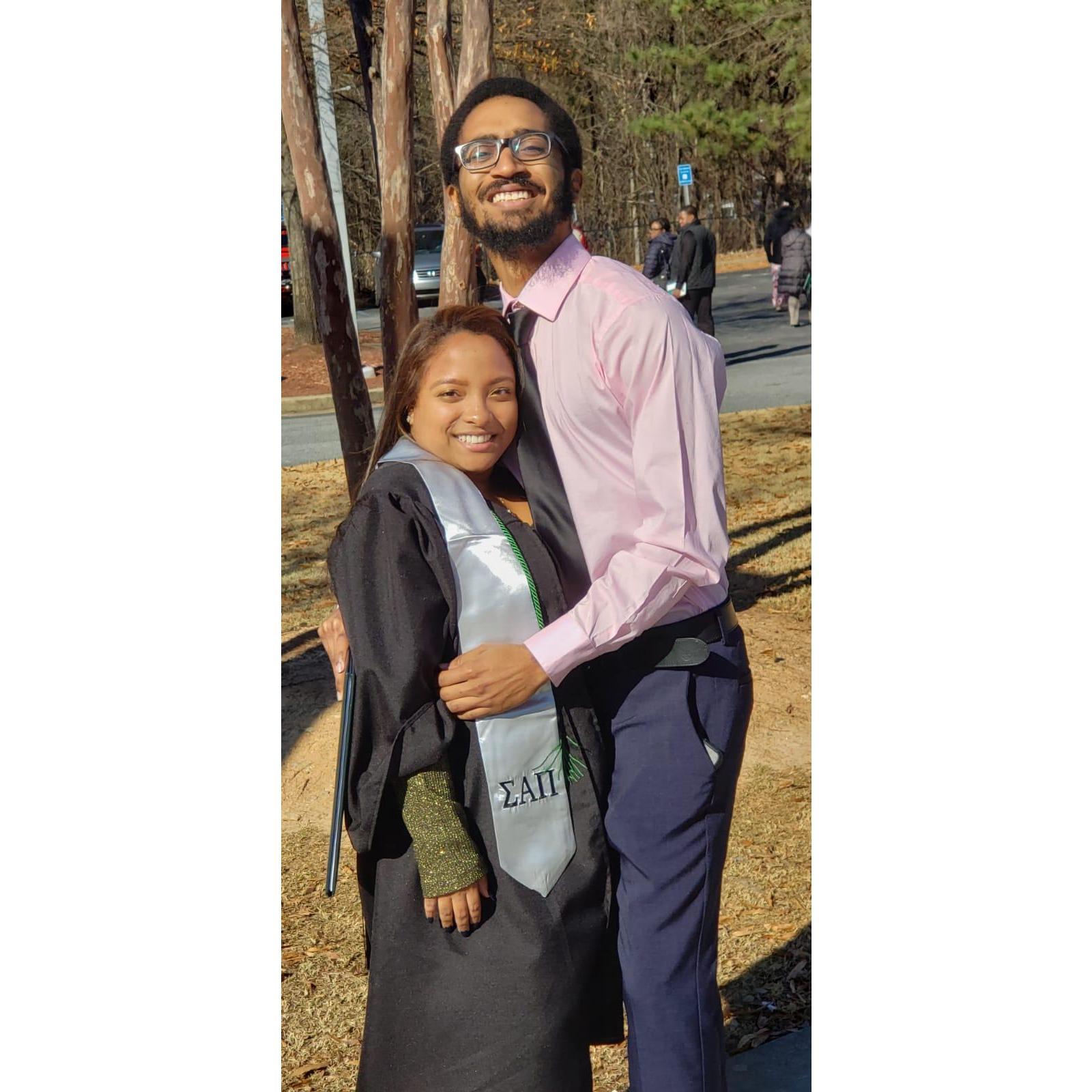 We’re so happy for this day and accomplishment. He’s so proud of me and so happy  to have him by my side through it all.